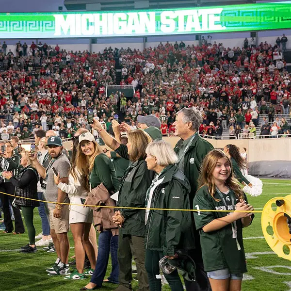Fans on the field