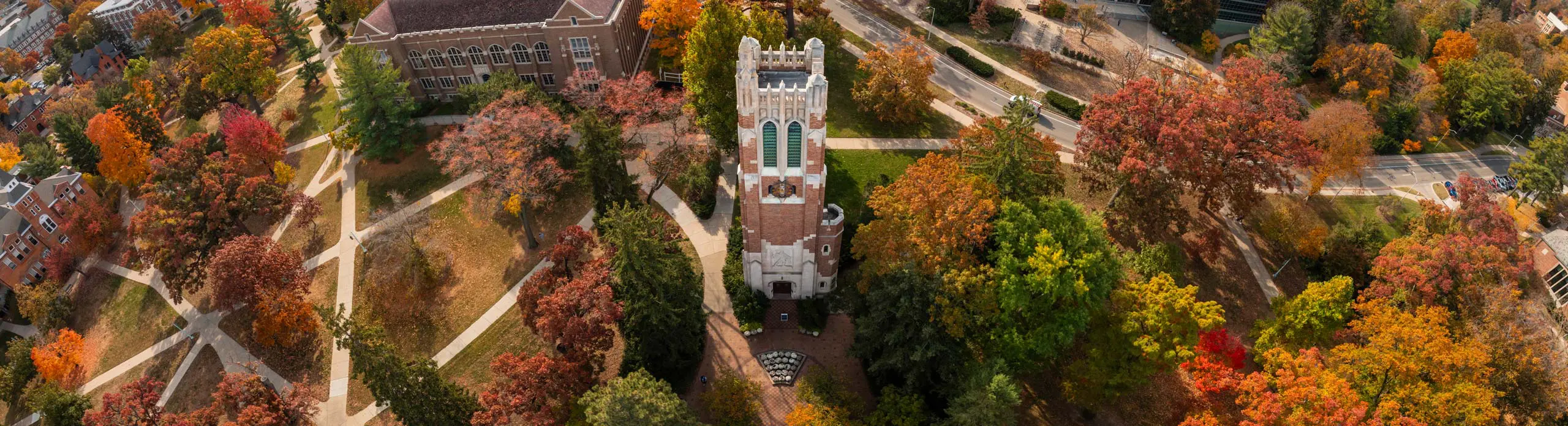 Aerial view of campus